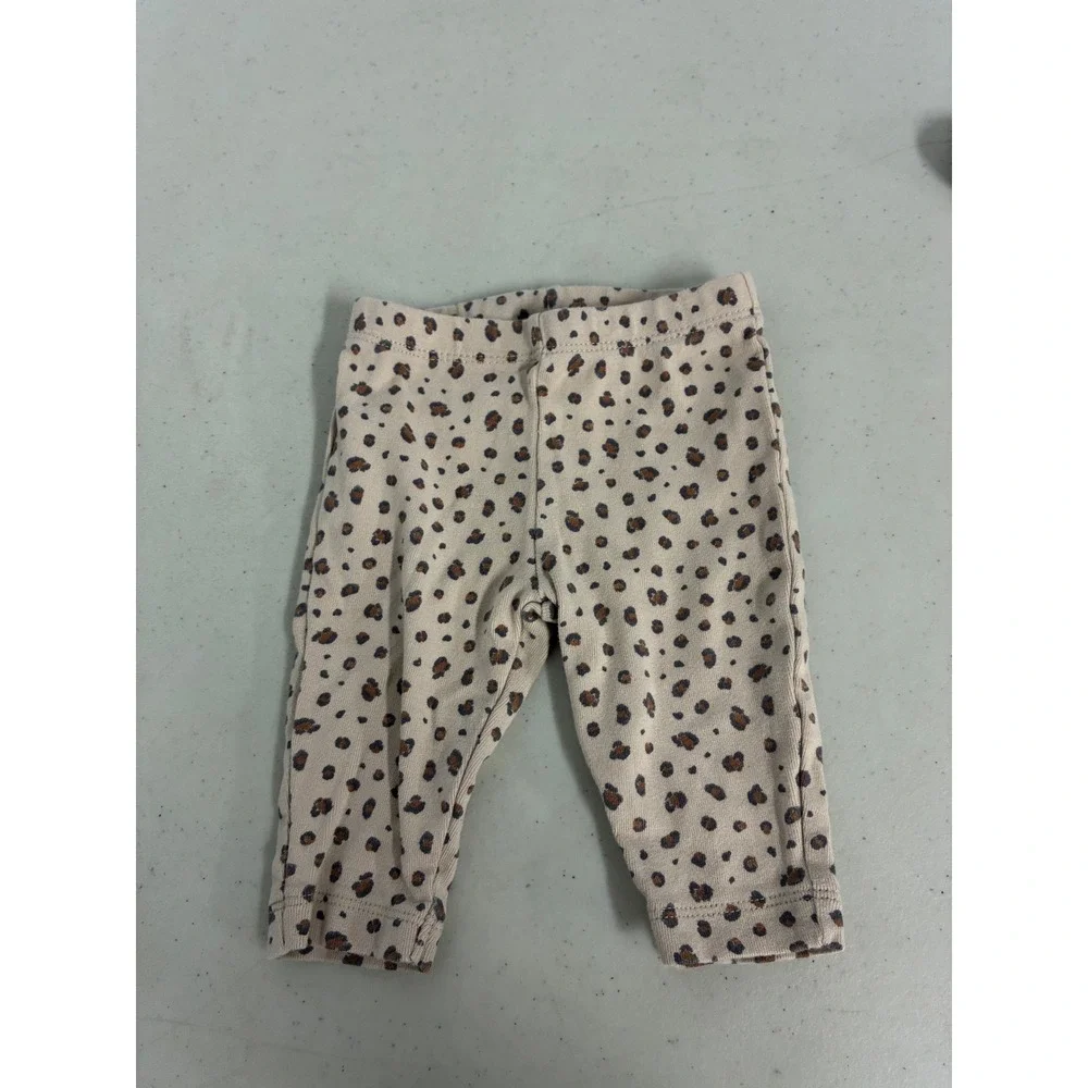Carters Just One You 3M Baby Girl 3PC Set Leopard Bodysuit Pants Waffle Cardigan